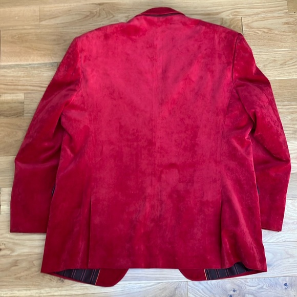 Inserch Red Embroidered Men's Blazer XL - Picture 7 of 8